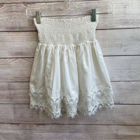 PEIXOTO TIERED MINI SKIRT IN WHITE - Picture 1 of 5